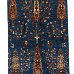 Ziegler Teppich 153 x 103 cm - dunkelblau