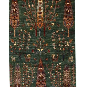 Ziegler Teppich 159 x 103 cm - dunkelgrün