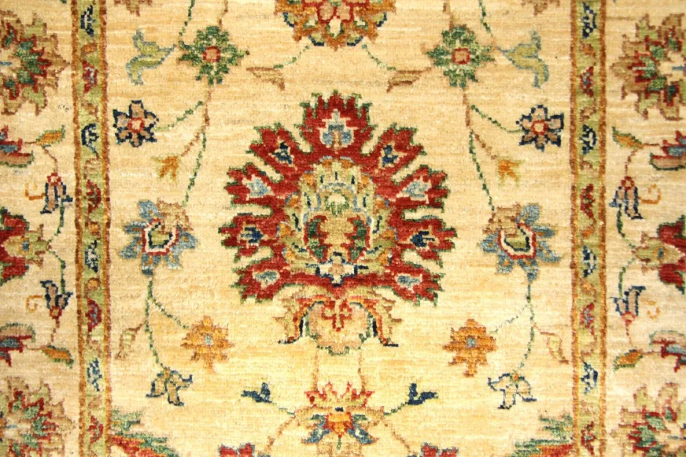 Ziegler Teppich 220 x 76 cm - gelb