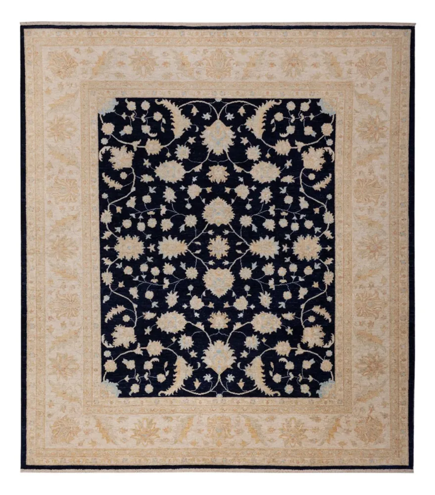 Ziegler Teppich - 290 x 259 cm - schwarz