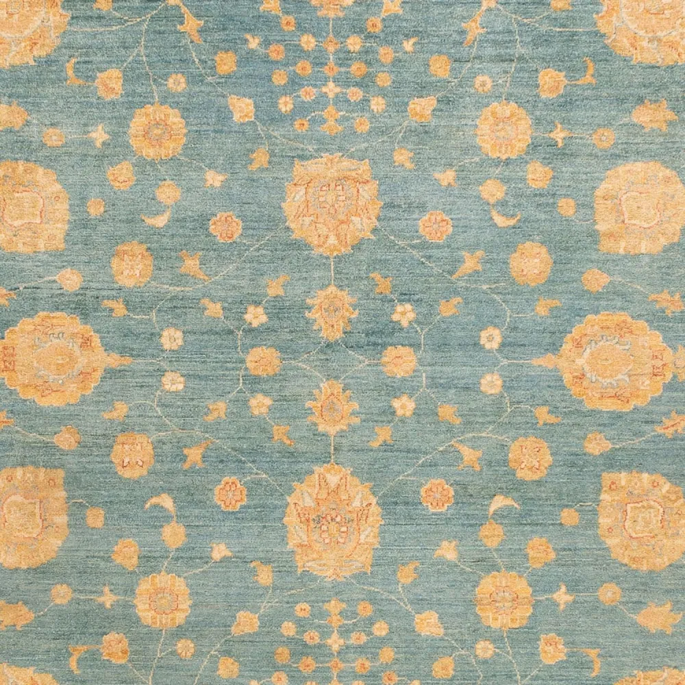 Ziegler Teppich - 353 x 255 cm - blau