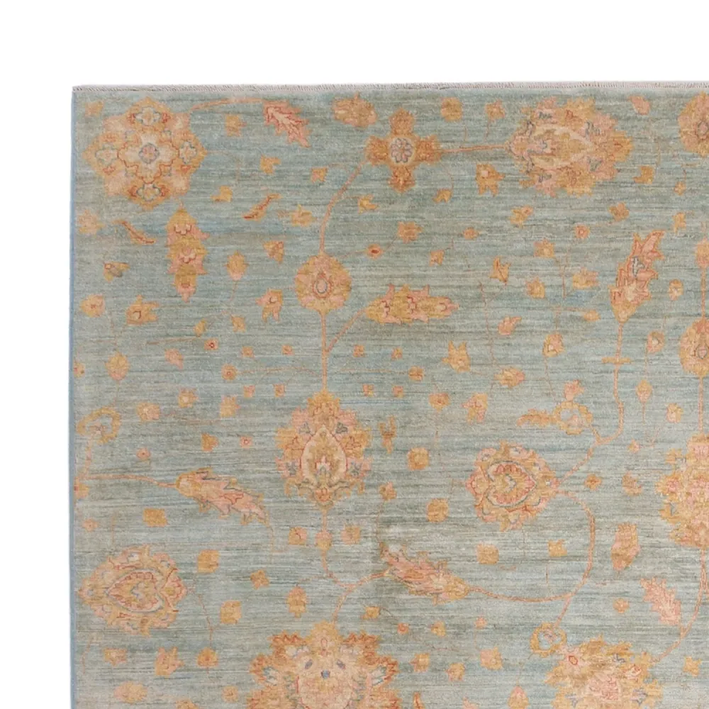 Ziegler Teppich - 402 x 306 cm - hellblau