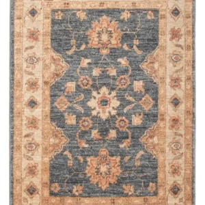 Ziegler Teppich - 98 x 68 cm - dunkelblau
