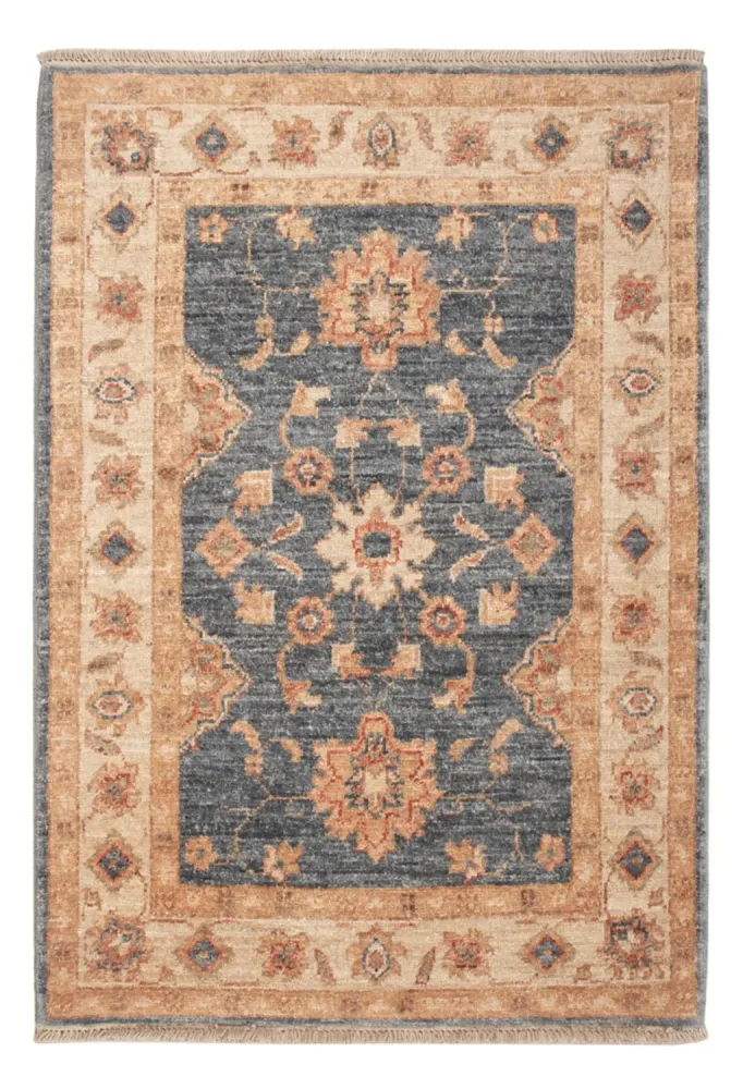 Ziegler Teppich - 98 x 68 cm - dunkelblau