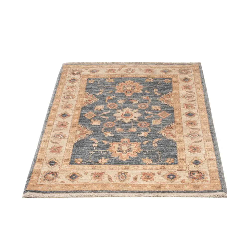 Ziegler Teppich - 98 x 68 cm - dunkelblau