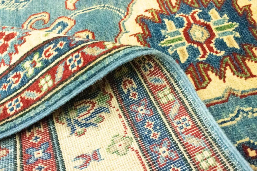 Ziegler Teppich - Kazak 183 x 117 cm - seeblau