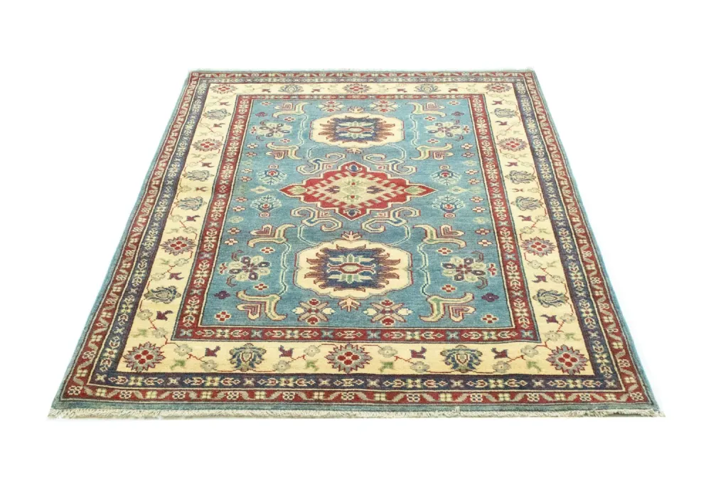 Ziegler Teppich - Kazak 183 x 117 cm - seeblau