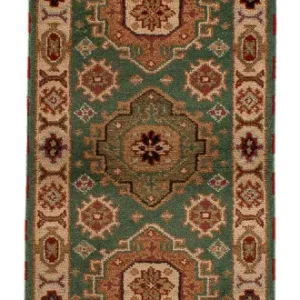 Ziegler Teppich - Kazak 205 x 62 cm - grün
