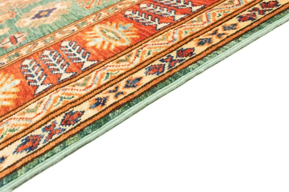 Ziegler Teppich - Kazak 211 x 150 cm - grün