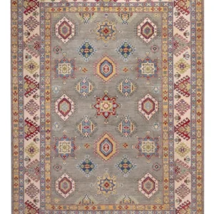 Ziegler Teppich - Kazak - 297 x 207 cm - seeblau
