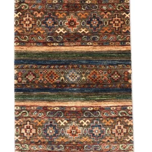 Ziegler Teppich 84 x 62 cm - mehrfarbig