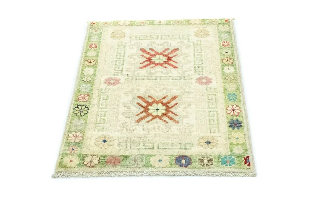 Ziegler Teppich - Modern 85 x 61 cm - hellgrün