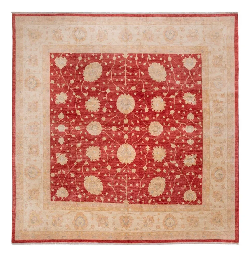 Ziegler Teppich quadratisch - 392 x 403 cm - rot