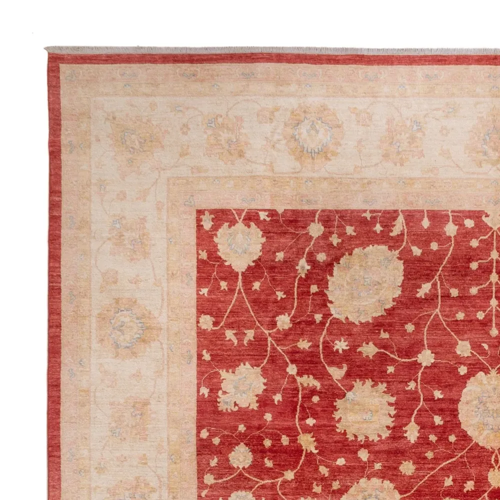 Ziegler Teppich quadratisch - 392 x 403 cm - rot
