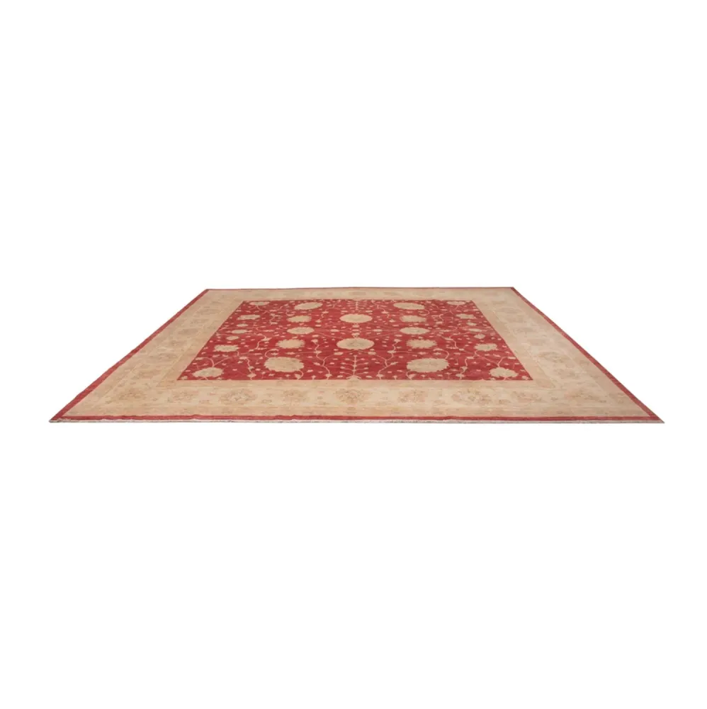 Ziegler Teppich quadratisch - 392 x 403 cm - rot