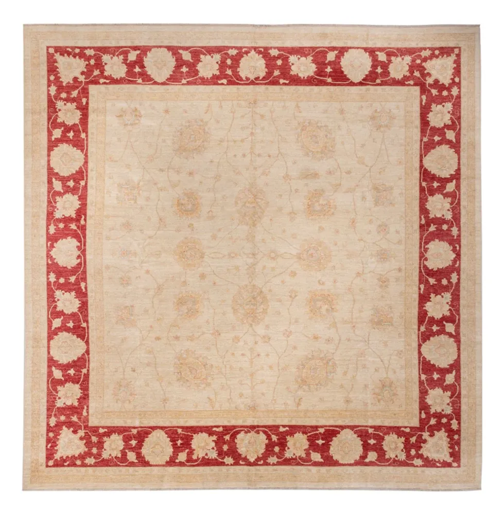 Ziegler Teppich quadratisch - 394 x 398 cm - beige