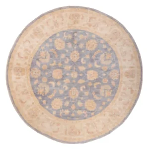 Ziegler Teppich rund - 146 x 146 cm - seeblau