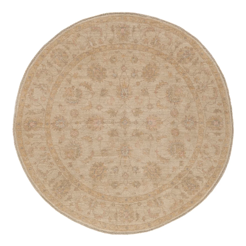 Ziegler Teppich rund - 149 x 149 cm - hellbeige