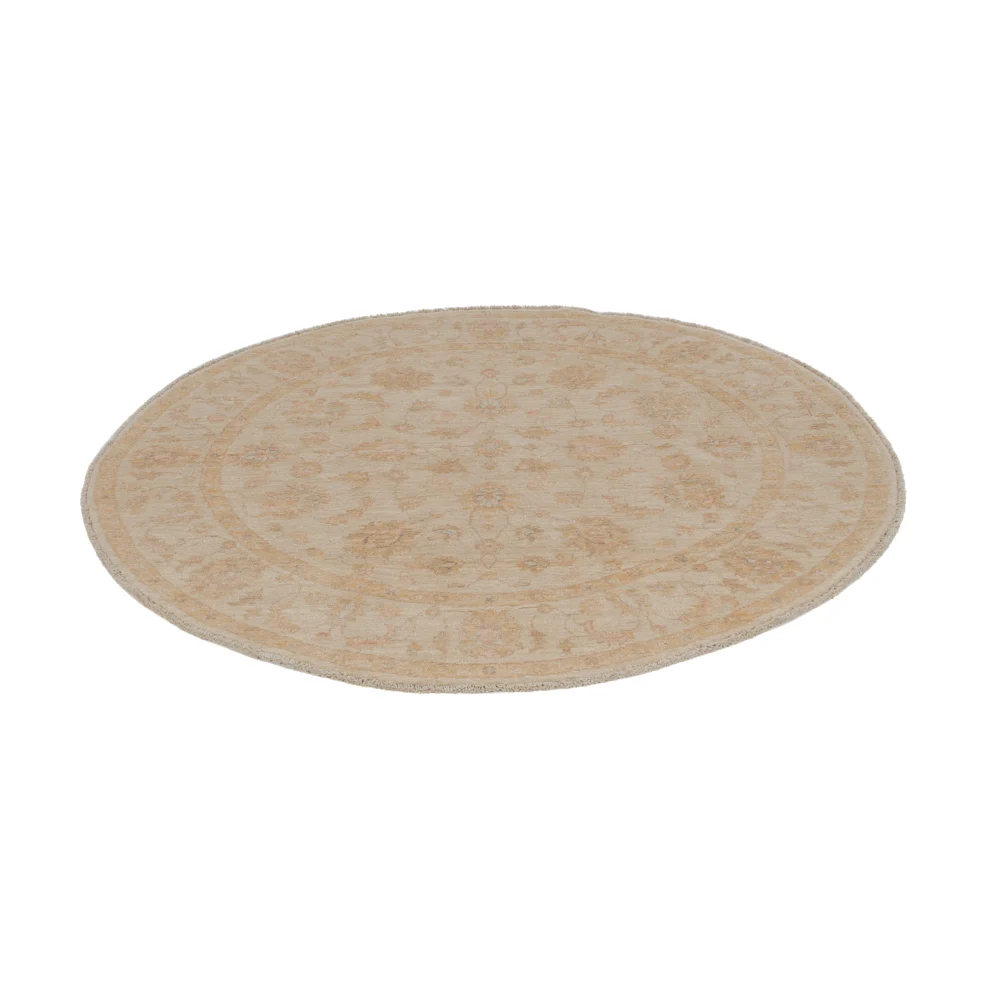 Ziegler Teppich rund - 149 x 149 cm - hellbeige