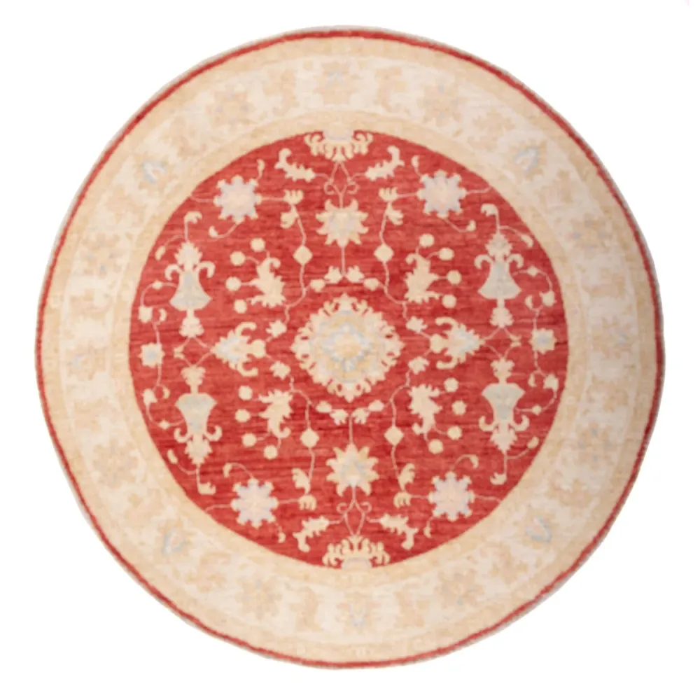 Ziegler Teppich rund - 153 x 150 cm - rot