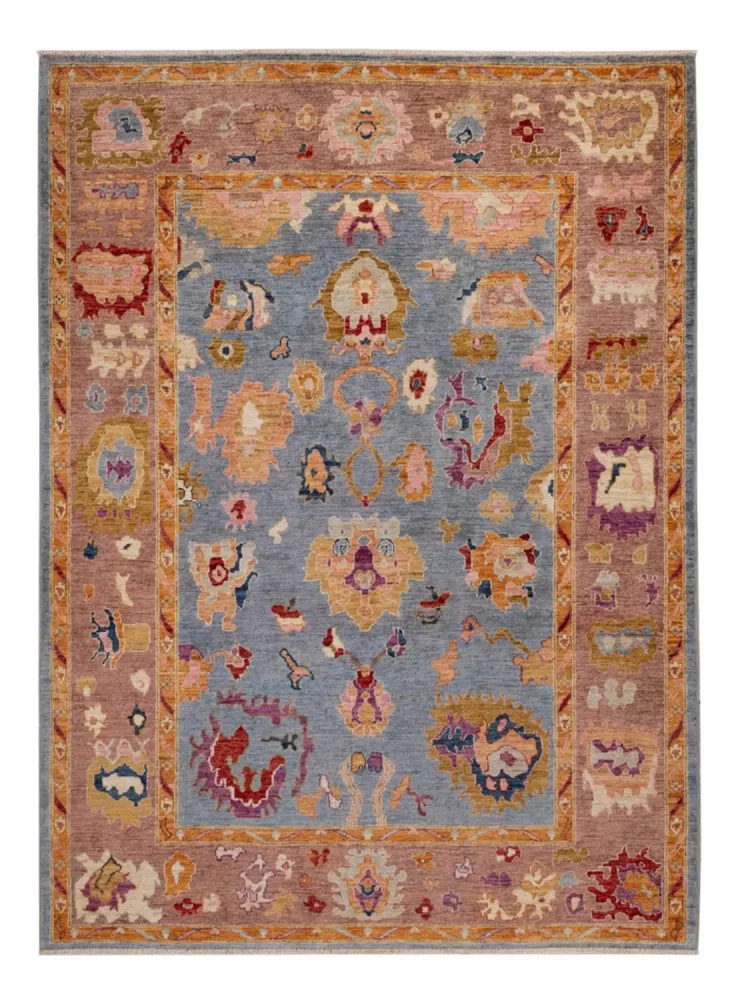Ziegler Teppich - Usak - 235 x 173 cm - hellblau