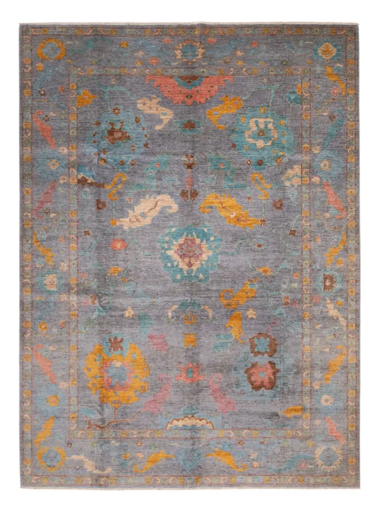 Ziegler Teppich - Usak - 404 x 301 cm - hellblau