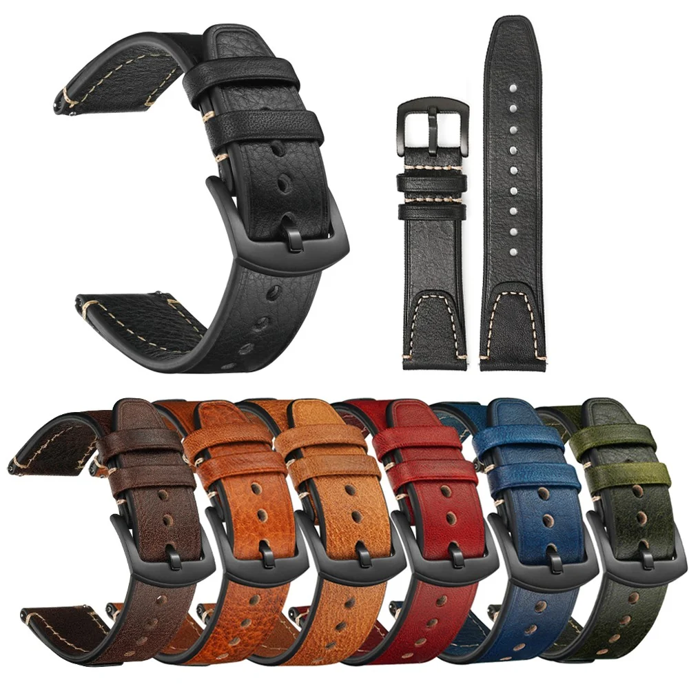 20mm Armband Samsung Galaxy Watch7 / FE 40mm / Garmin Forerunner 165 / Huami Amazfit Bip 3 Echtes Rindsleder Uhrenarmband...