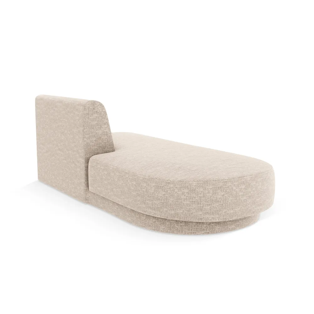 2-sitziger linksseitiger Sessel MILEY beige samtweich
