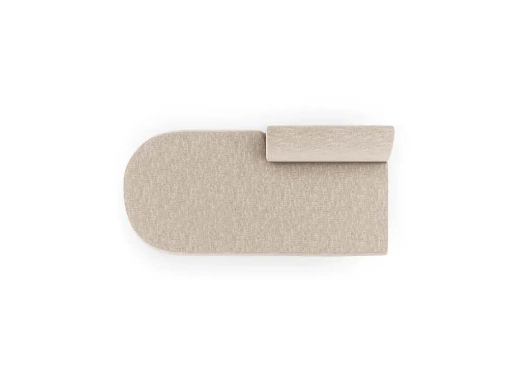 2-sitziger linksseitiger Sessel MILEY beige samtweich