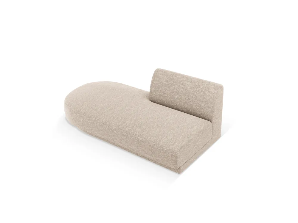 2-sitziger linksseitiger Sessel MILEY beige samtweich