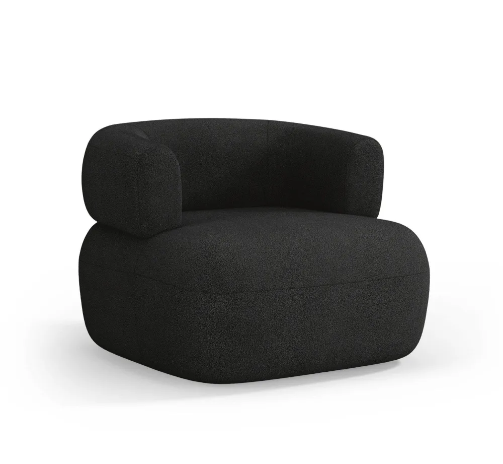 Aldrin Black Boucle Sessel