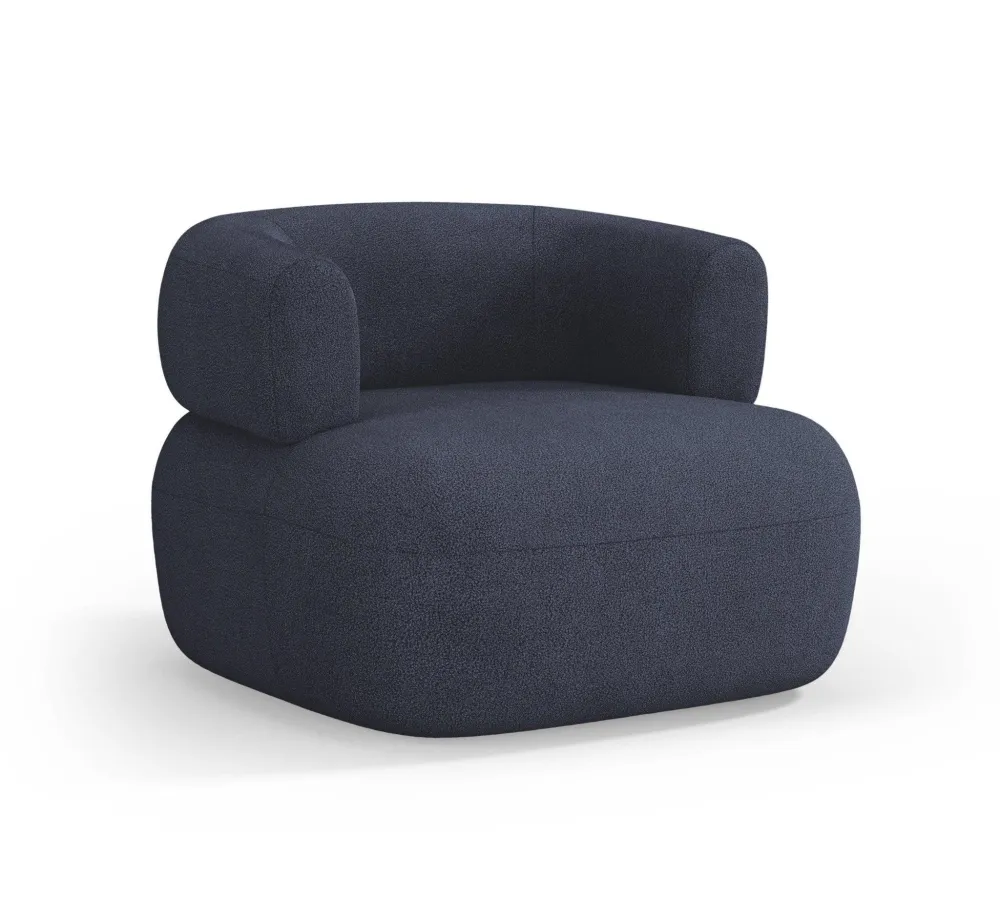 Aldrin Boucle Marine Blue Sessel