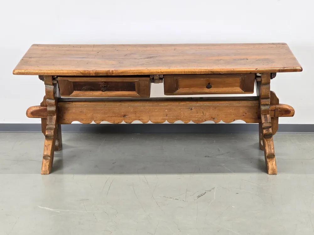 ANTIQUER COUCHTISCH Wangentisch Beistelltisch Massivholz Vintage Landhaus AC7
