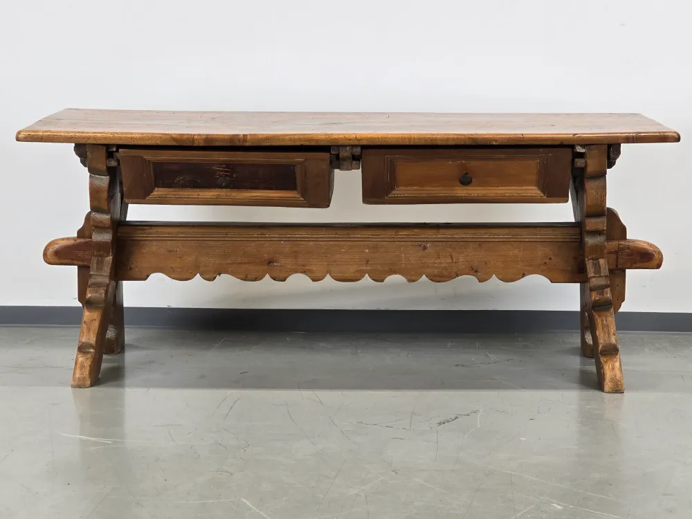 ANTIQUER COUCHTISCH Wangentisch Beistelltisch Massivholz Vintage Landhaus AC7
