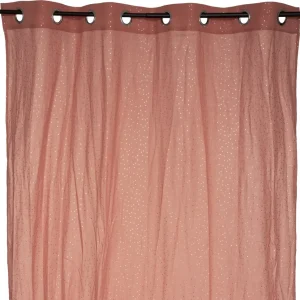 Atmosphera Berlingot Gordijn 140x250cm - Kant en klaar met ringen - Terra met Goud