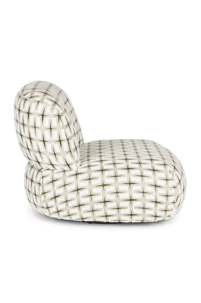 Beiger RITZ Sessel mit geometrischem Muster