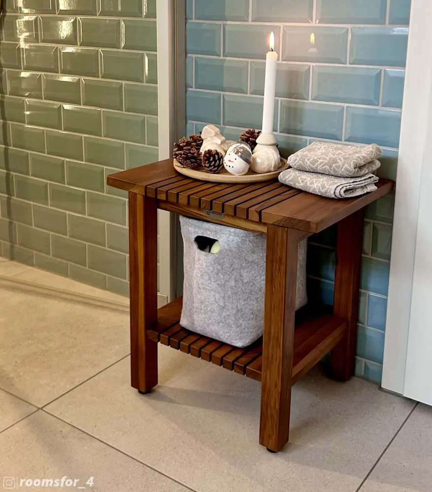 Beistelltisch aus Teak SPA & LIVING (geriffelt)