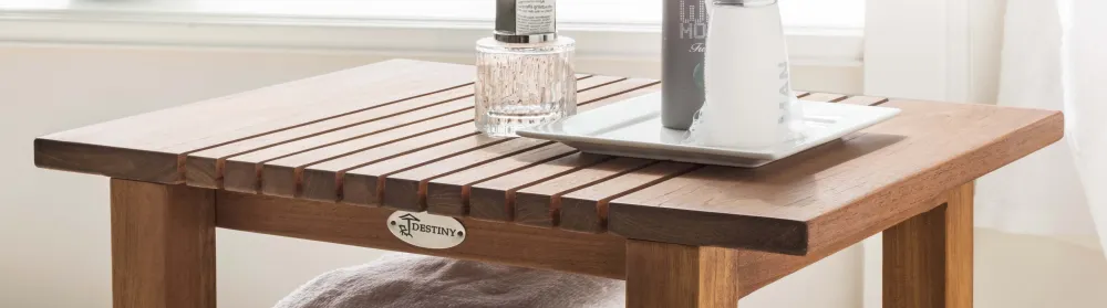 Beistelltisch aus Teak SPA & LIVING (geriffelt)