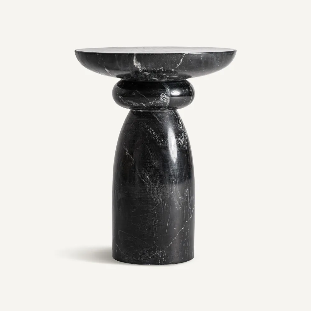 Beistelltisch BLEASBY schwarzer Marmor