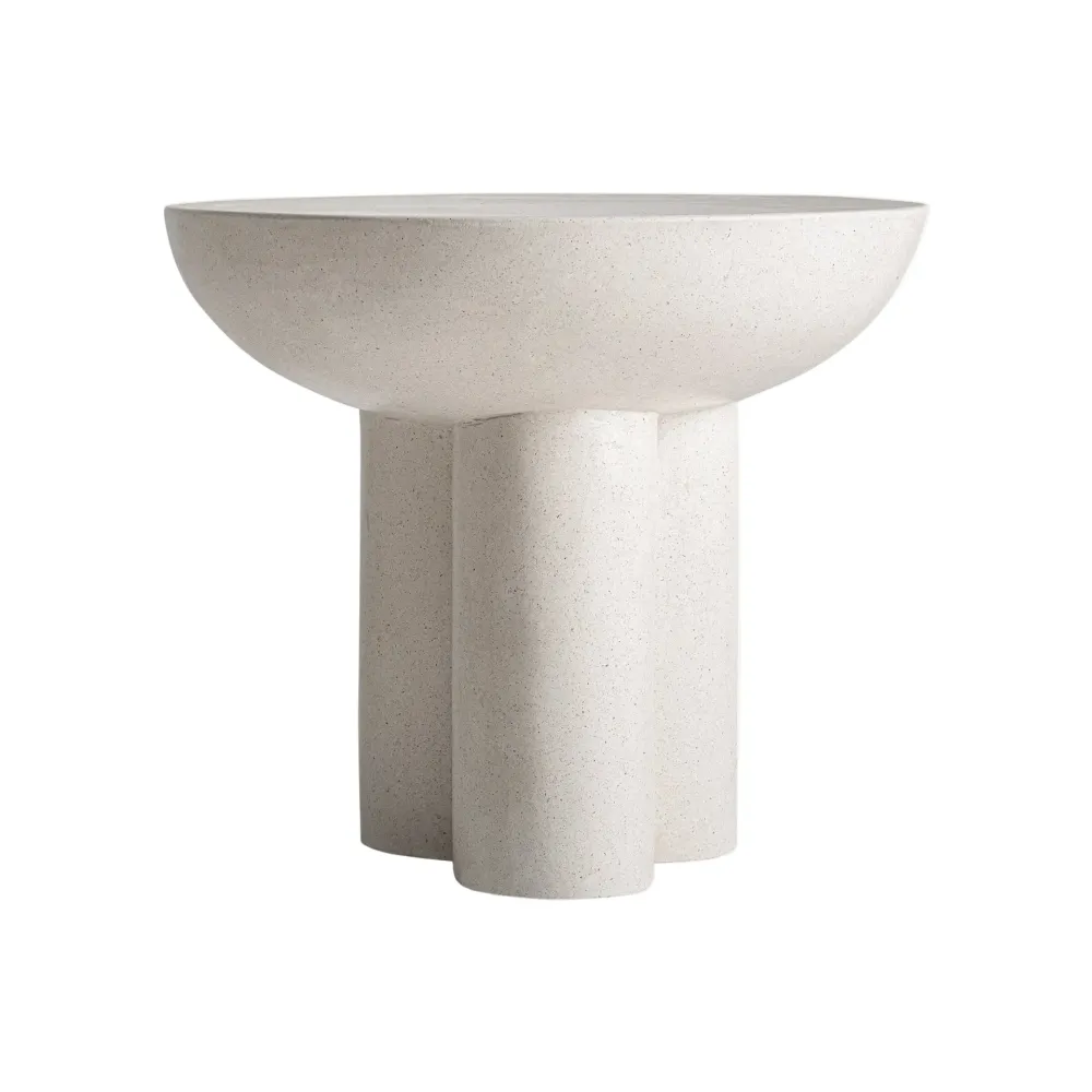 Beistelltisch BROICH cremefarbenes Terrazzo
