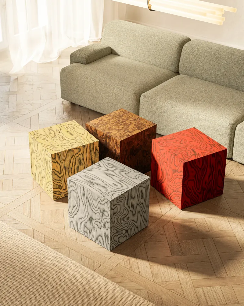 Beistelltisch CUBE California Burl