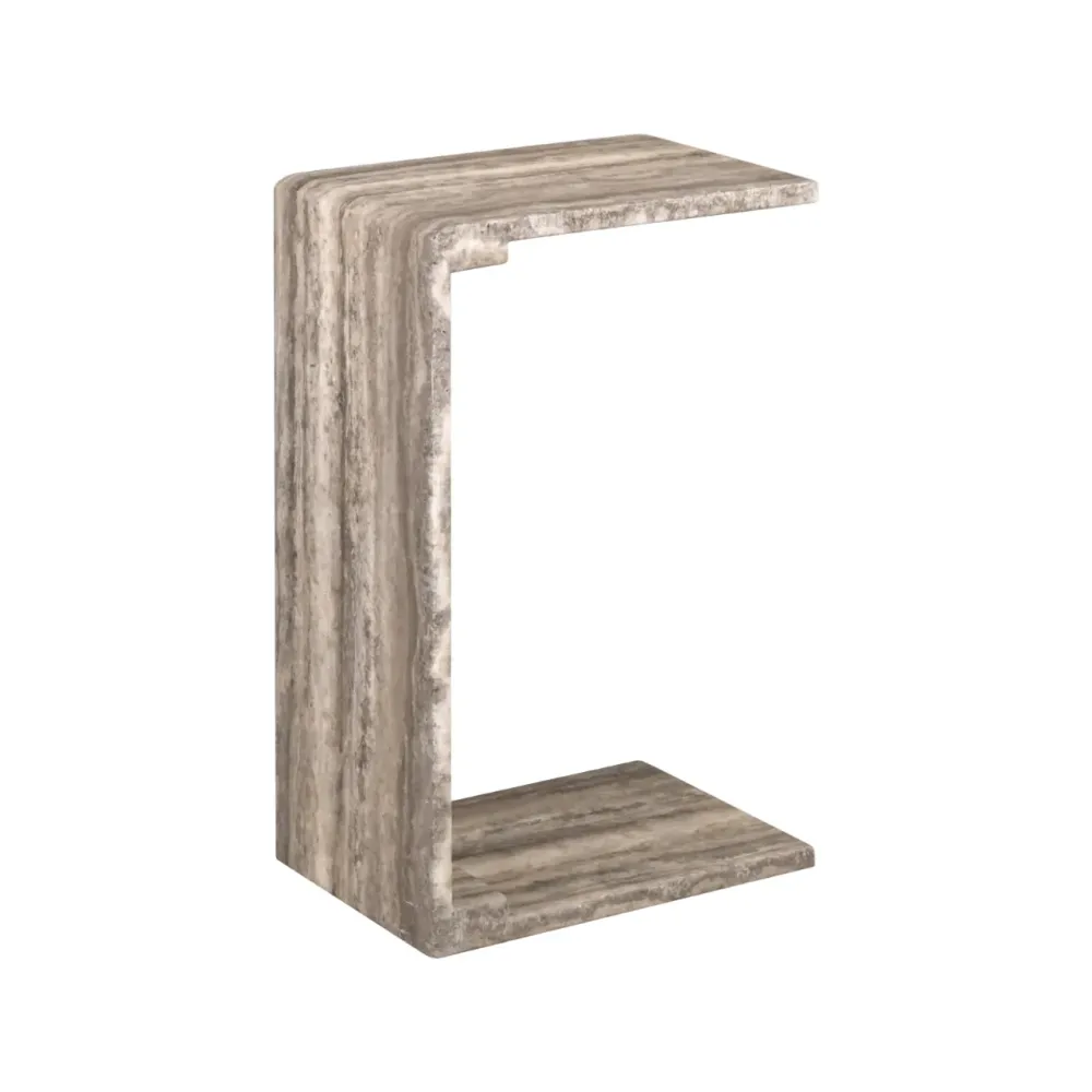 Beistelltisch DULCE grau-beige Marmor