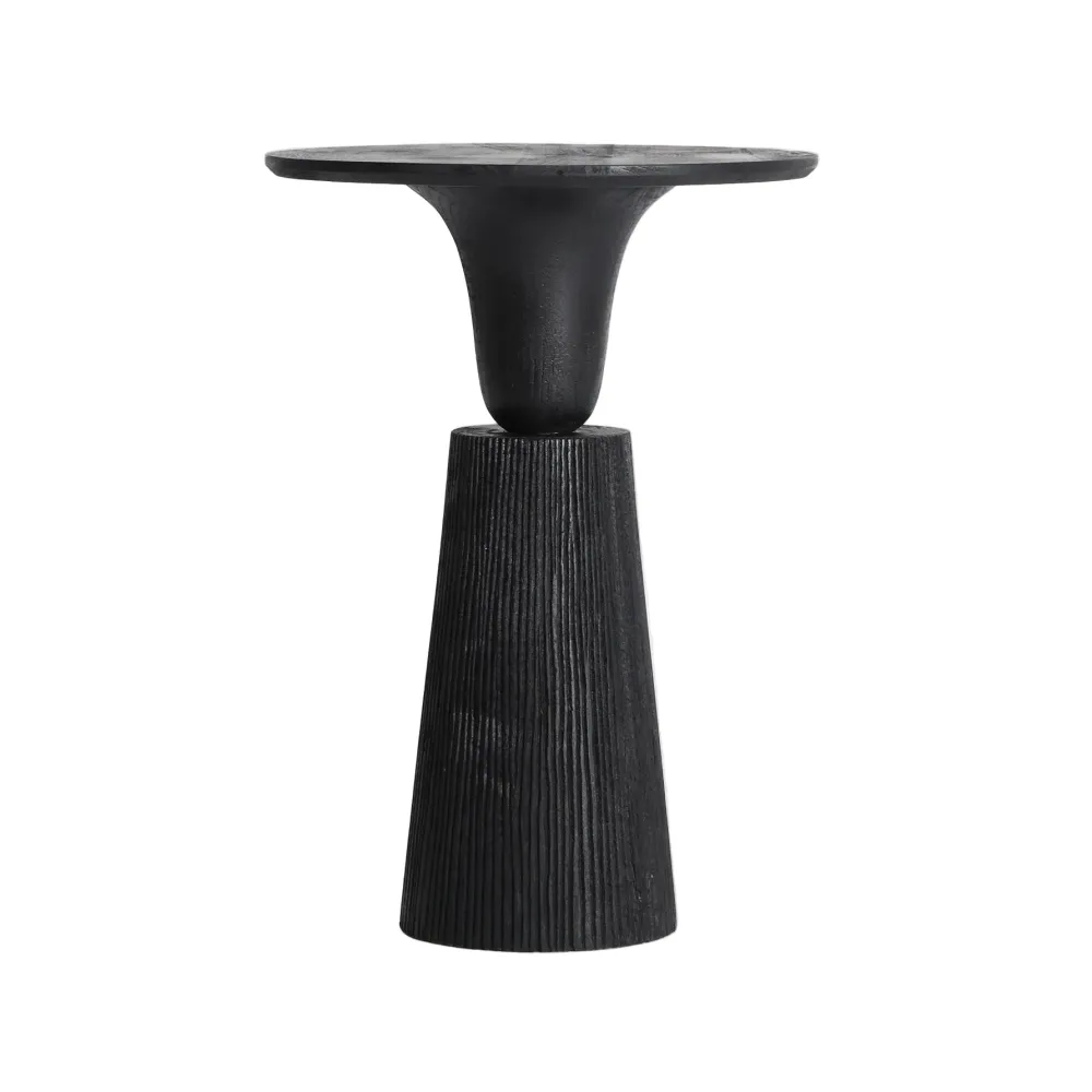 Beistelltisch GRUTEAU schwarzes Mangoholz