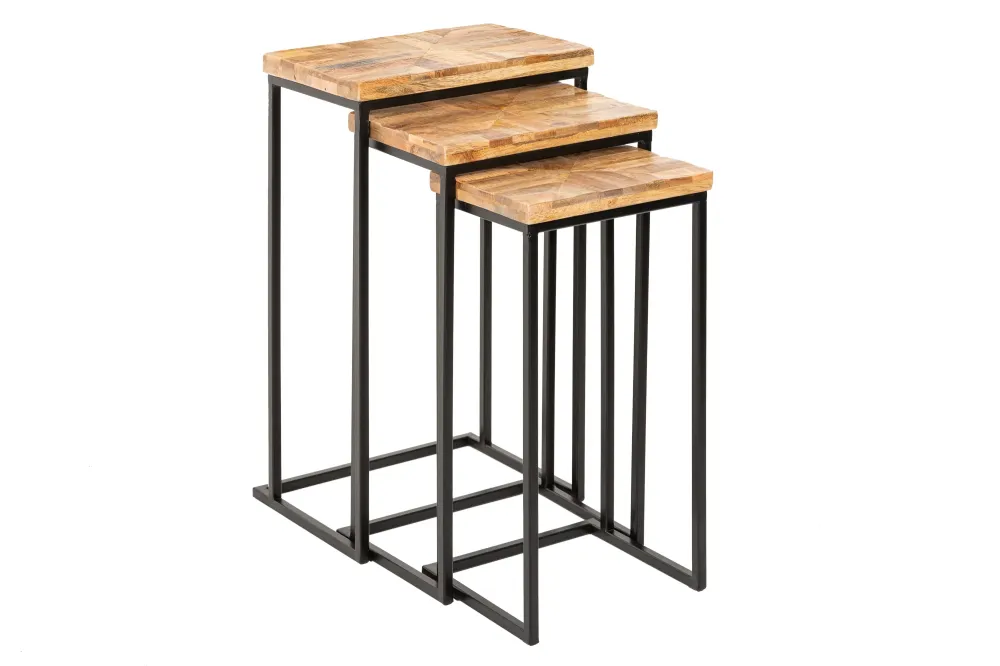 Beistelltisch Industry 3er Set Mango