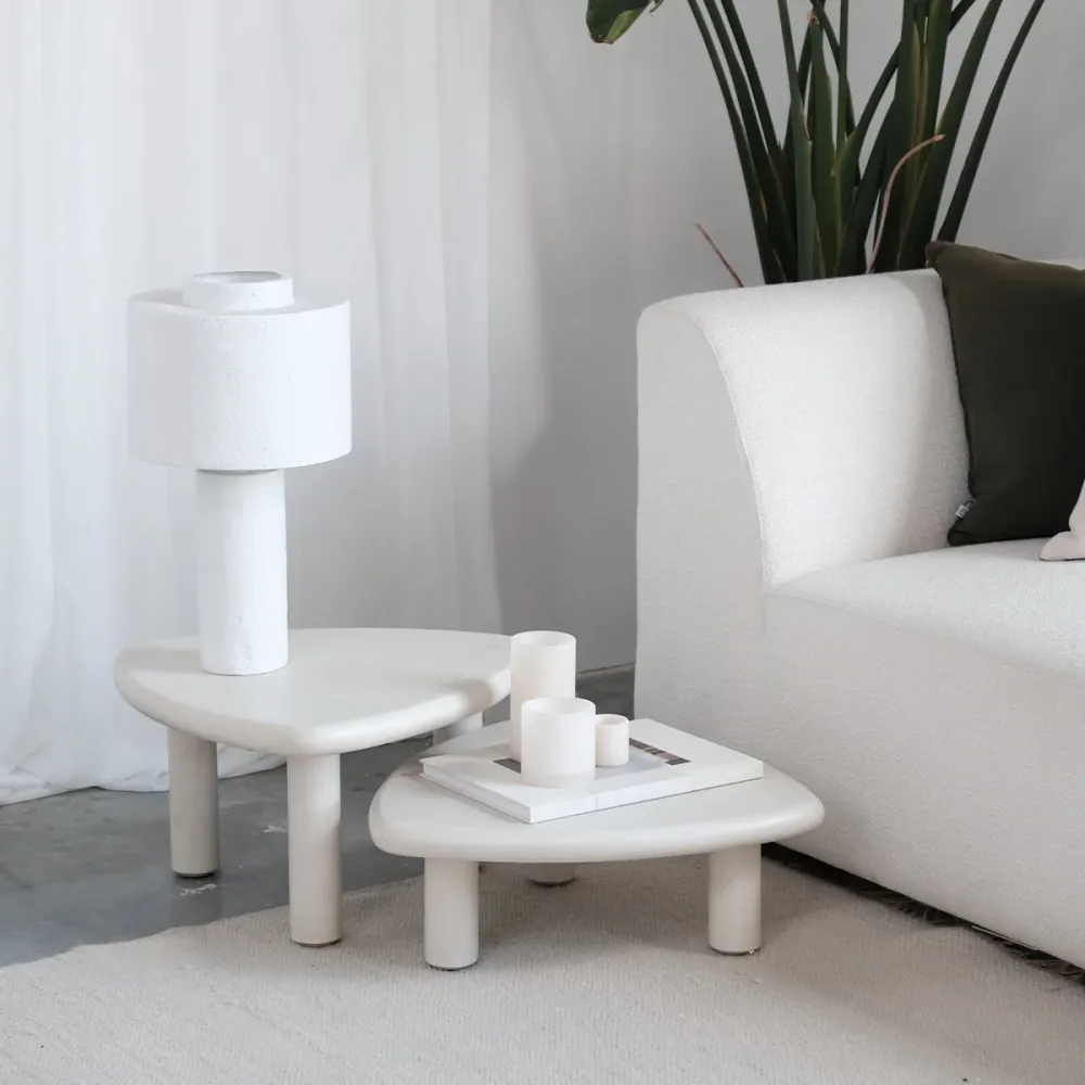 Beistelltisch im Mortex-Look - Tacy - Hoch