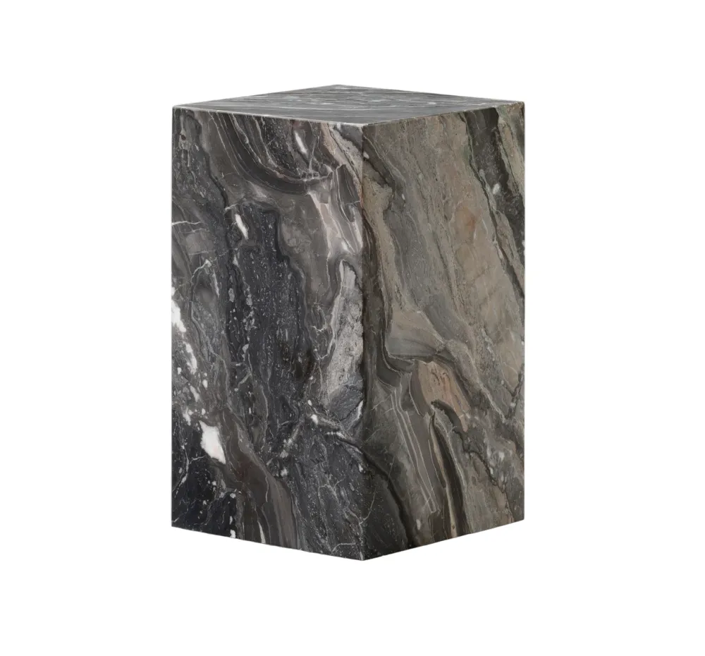 Beistelltisch PLINTH grauer Marmor
