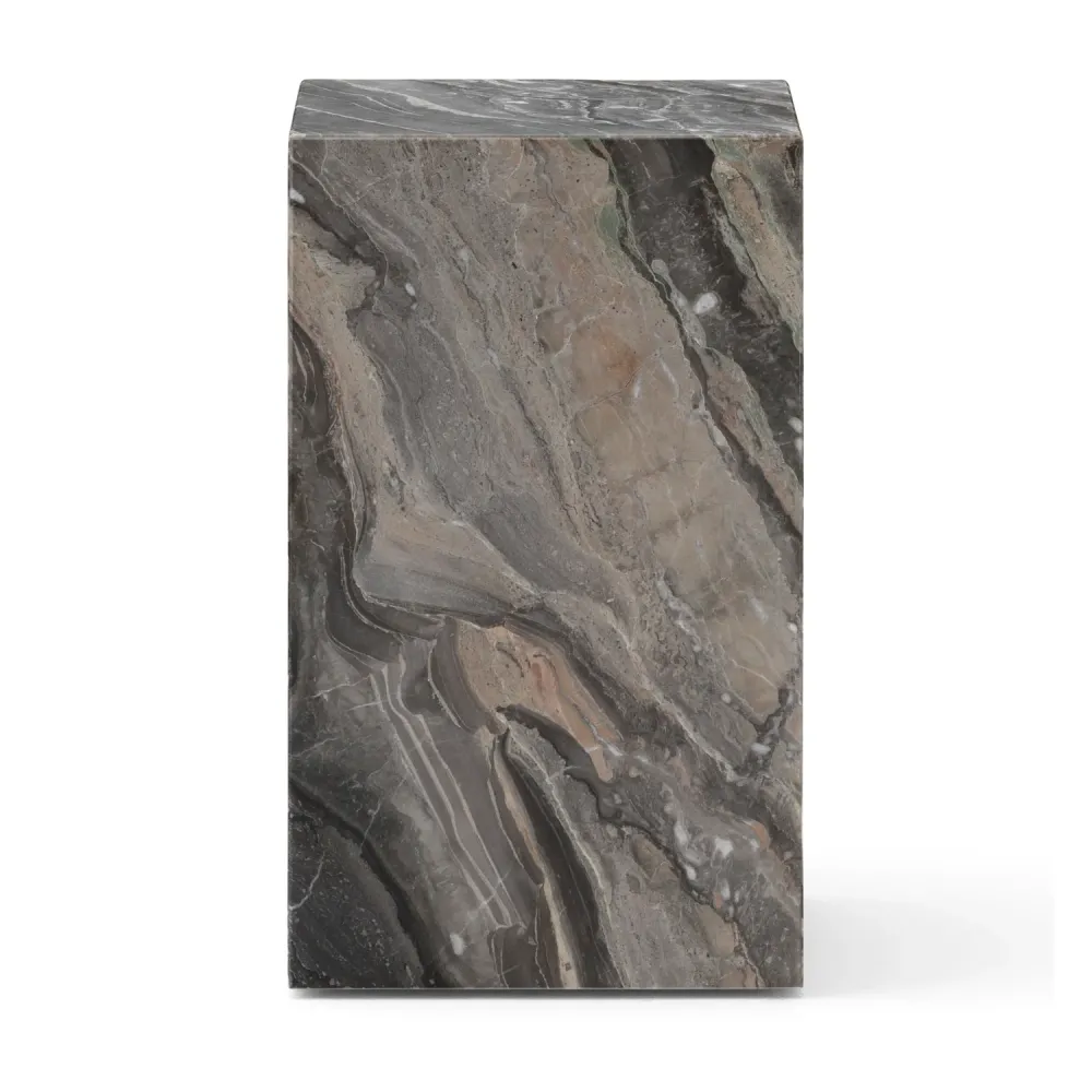 Beistelltisch PLINTH grauer Marmor