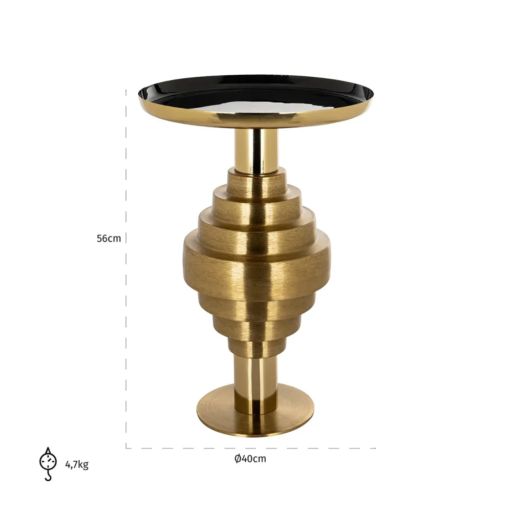 Beistelltisch Renao (Black/gold)