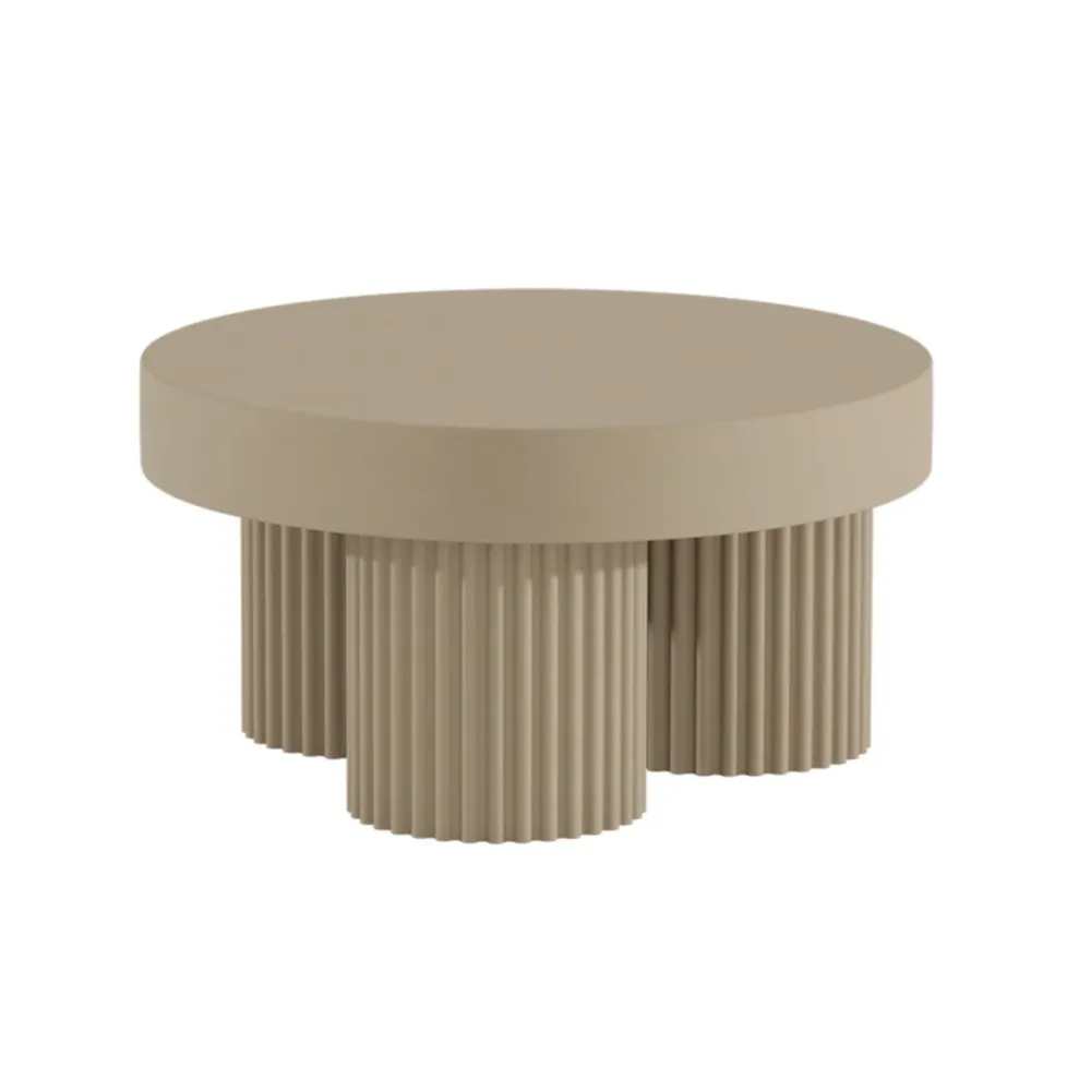 Beistelltisch rund GEAR beige Beton