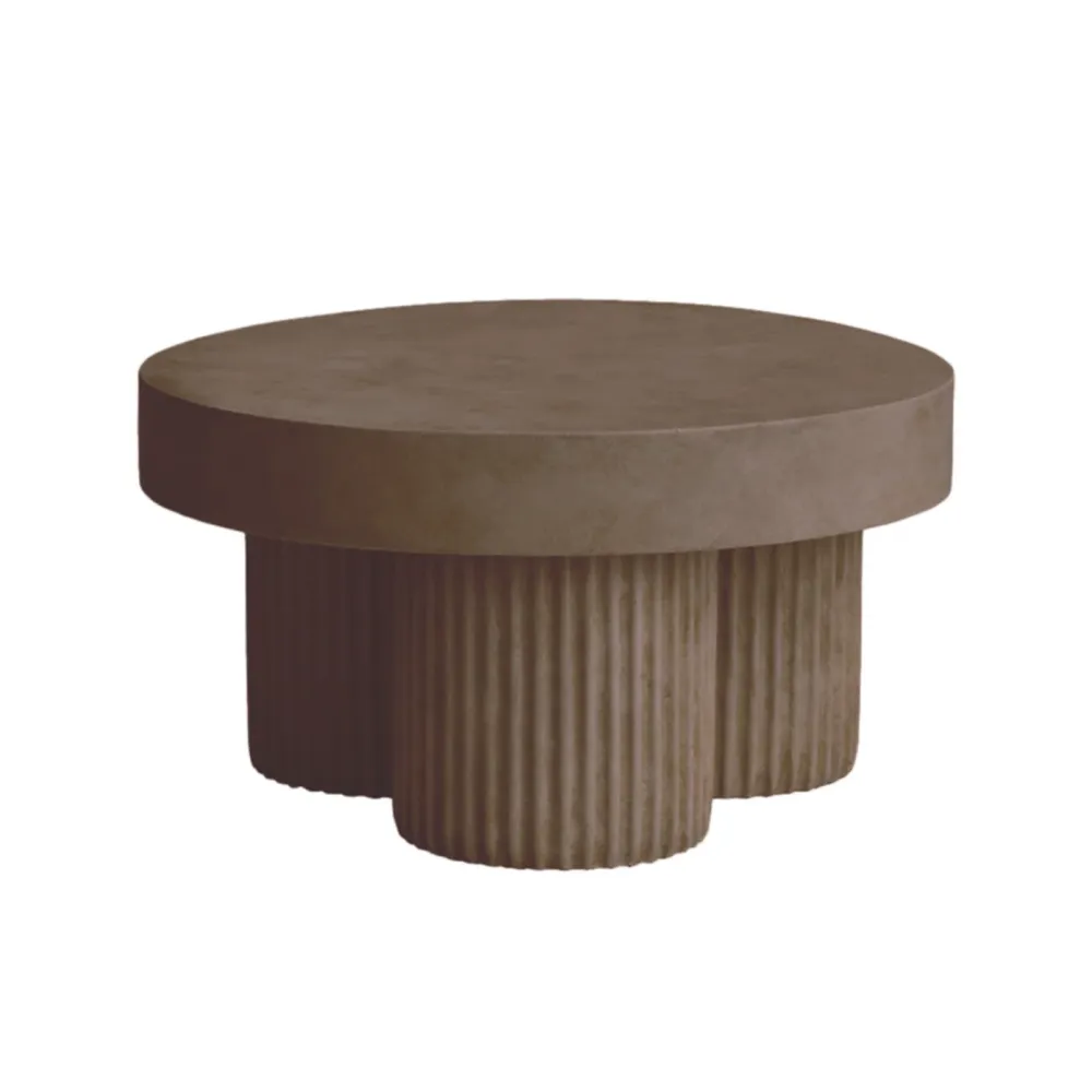 Beistelltisch rund GEAR braun Beton